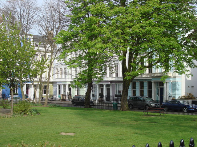 Chalcot Square, near Primrose Hill in London, Plath and Hughes' home from 1959