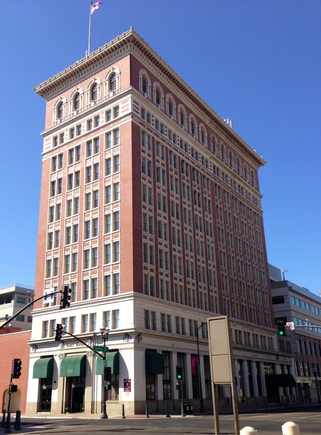 The historic Commercial & Savings Bank building, Stockton.