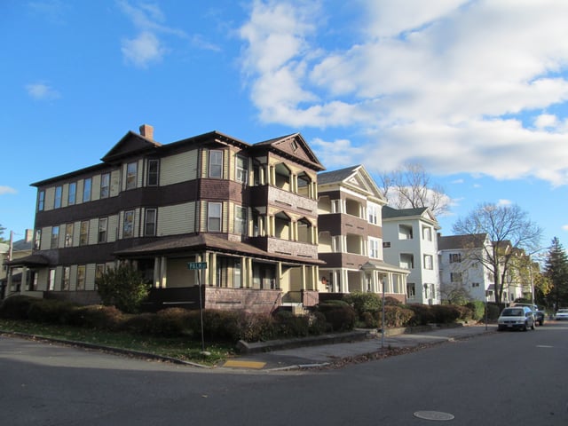 Three-deckers on Houghton Street