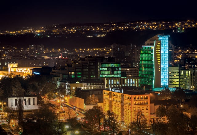 The redeveloped Yerevan downtown is the commercial and business centre of the city