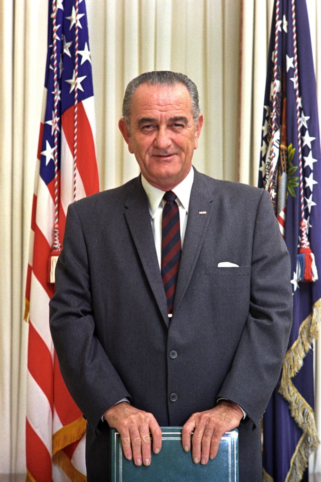 Johnson in the Oval Office in 1969, a few days before Richard Nixon's inauguration
