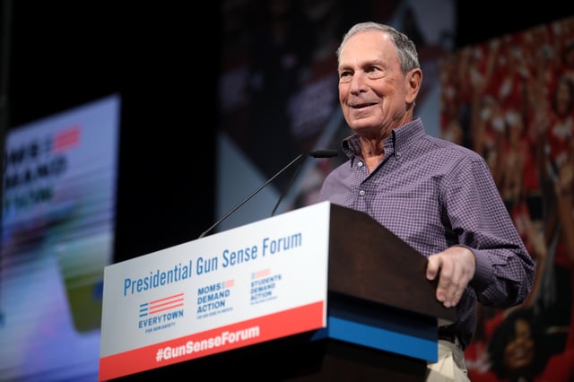 Bloomberg speaking at an Everytown for Gun Safety event in August 2019