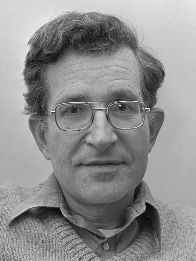 Chomsky, photographed in 1977