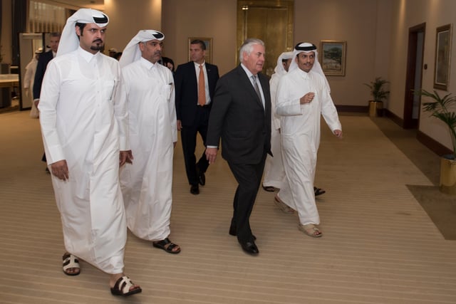 UAE and Saudi Arabia lobbied President Trump to fire Rex Tillerson for not supporting the blockade of Qatar.