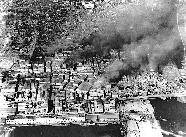 Aerial photograph of the Great Fire of 1917.