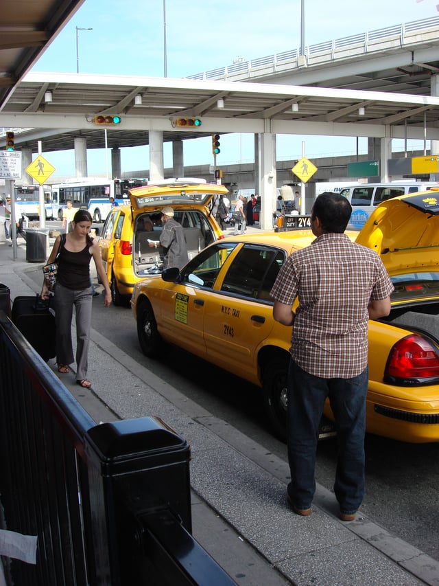 A taxi at JFK Airport