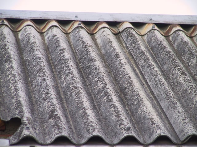 Corrugated asbestos roof (with Fibre cement)