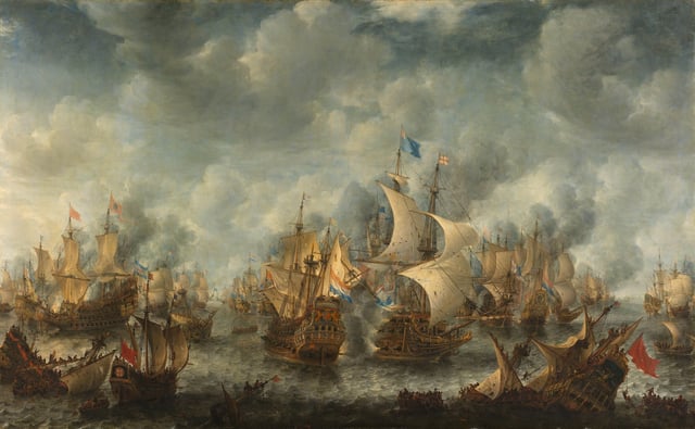 The Battle of Scheveningen in 1653
