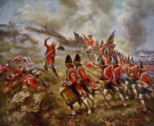British redcoats at the Battle of Bunker Hill in 1775