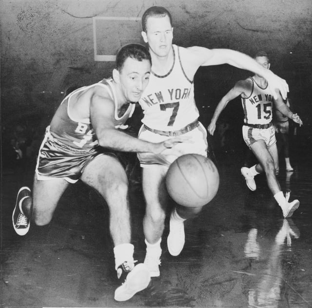 Bob Cousy played 13 years for the team, 6 of them ending in NBA titles.