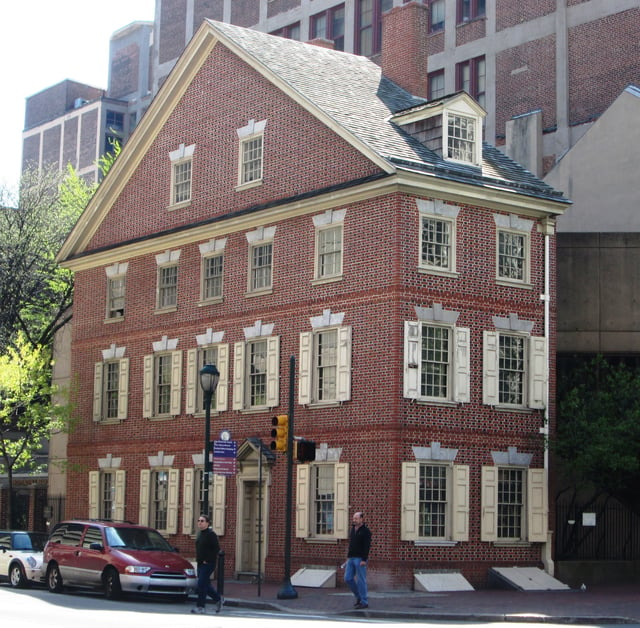 "Declaration House", the boarding house at Market and S. 7th Street where Jefferson wrote the Declaration