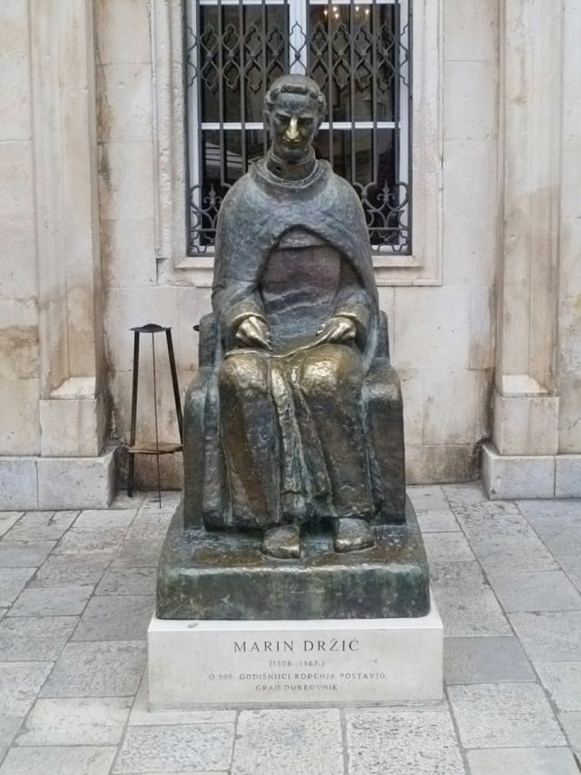 Statue of Marin Držić in Dubrovnik