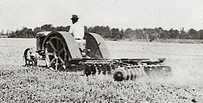 An early Fordson discing a field in Princess Anne County, Virginia, USA, in 1925