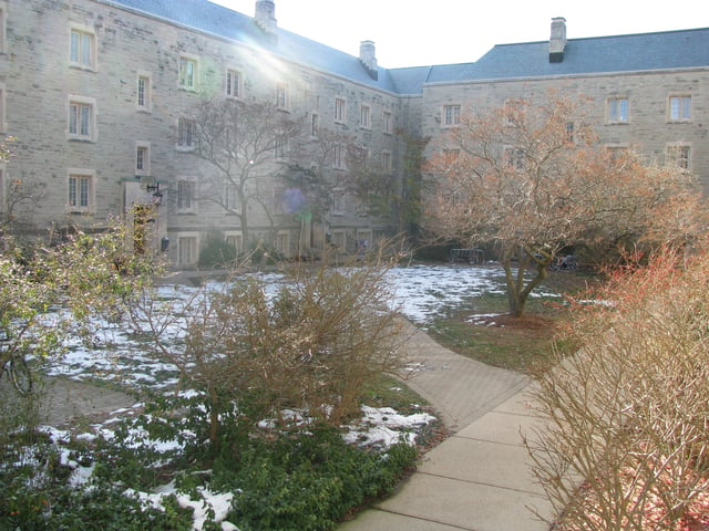 Sydenham Quad within Medway-Sydenham Hall, one of nine student residences at the university's campus