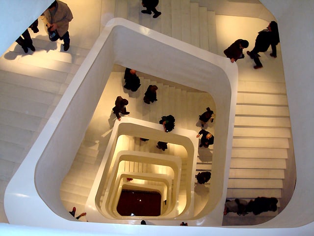 Interior of the CaixaForum Madrid