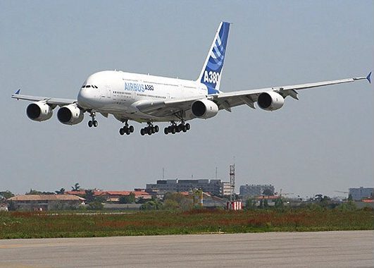 A380 prototype on its maiden flight