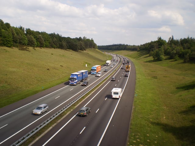 A1 motorway, in Gelderland
