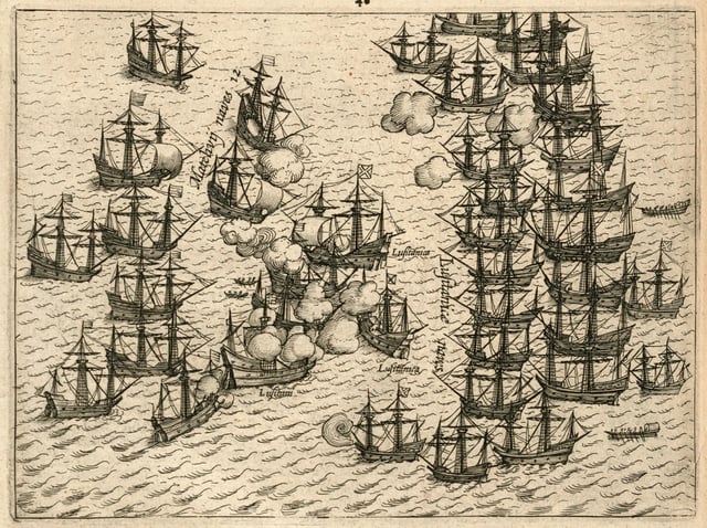 Battle for Malacca between the VOC fleet and the Portuguese, 1606.