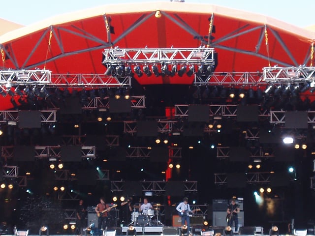 Arctic Monkeys performing on Orange stage at Roskilde Festival in 2007