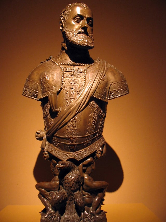 Bronze bust, by Leone Leoni & Pompeo Leoni, 1553