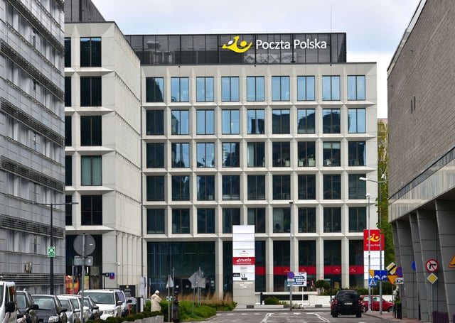 Headquarters of Poczta Polska in Warsaw. Poland's postal service can trace its roots to the year 1558.