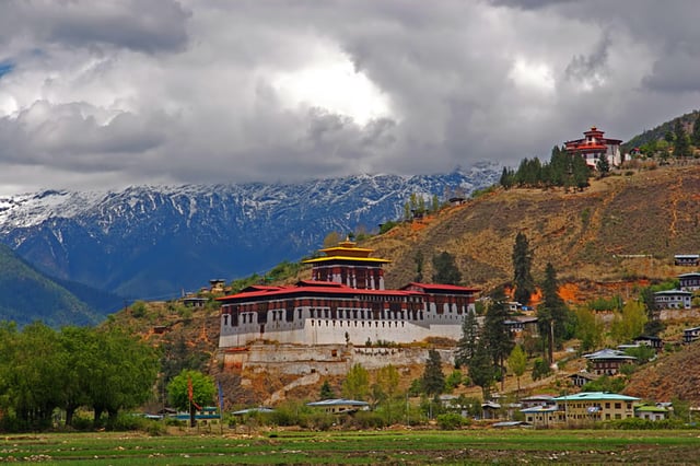 The Dzong in the Paro valley, built in 1646.