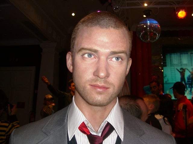 Timberlake's wax figure at Madame Tussauds, London