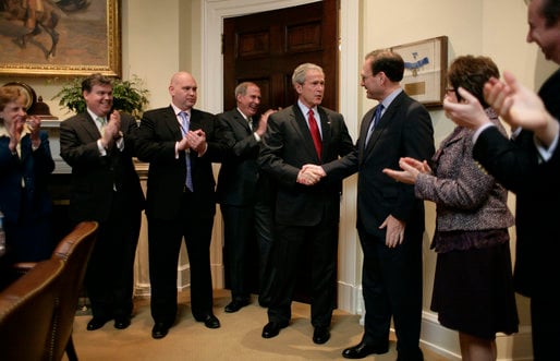 Schmidt with President George W. Bush in January 2006