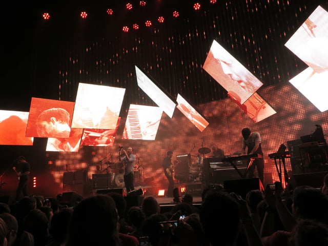 Radiohead performing on the 2012 King of Limbs tour