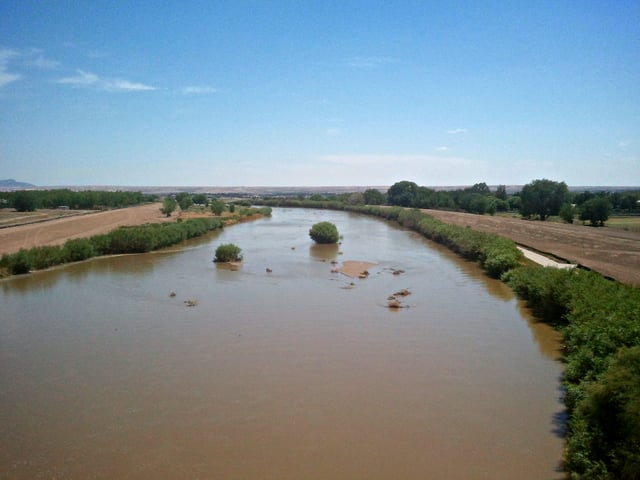 Rio Grande in west El Paso near New Mexico state line
