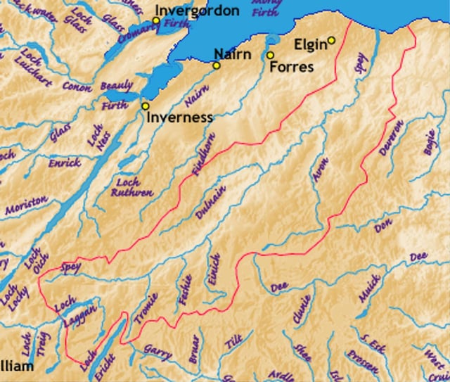 Tributaries of the River Spey.