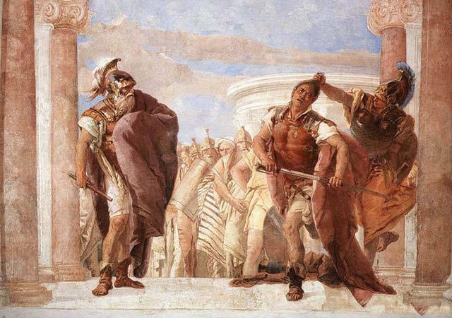An 18th century depiction of The Rage of Achilles, by Giovanni Battista Tiepolo