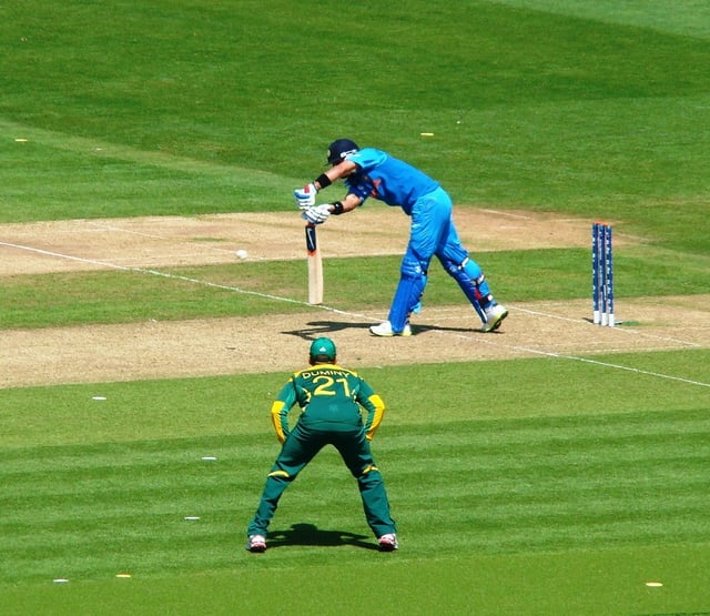 Kohli batting against South Africa in Cardiff during the Champions Trophy in June 2013
