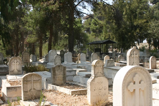 An old Christian cemetery in Ramallah.