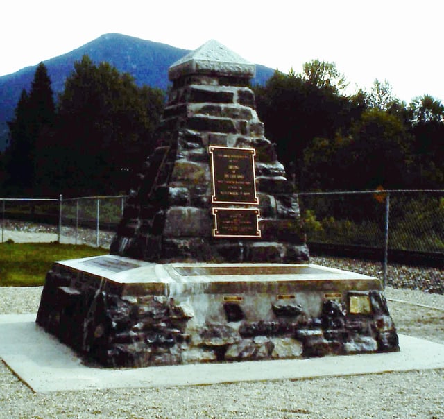 Memorial to the "Last spike" in Craigellachie