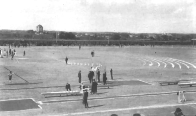 Francis Field of Washington University in St. Louis during the 1904 Summer Olympics
