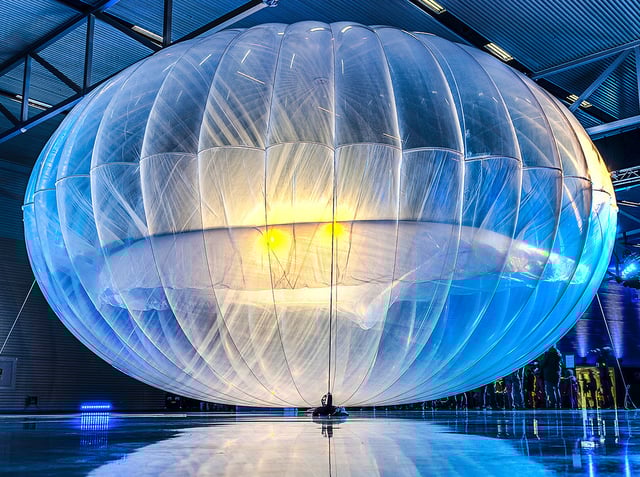 A Project Loon research balloon.