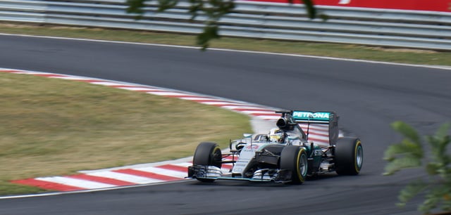 Lewis Hamilton during the 2015 Hungarian Grand Prix on Hungaroring