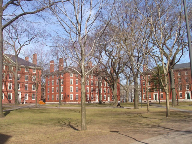 Harvard Yard, 2007: Hollis Hall, Stoughton Hall, and Holworthy Hall
