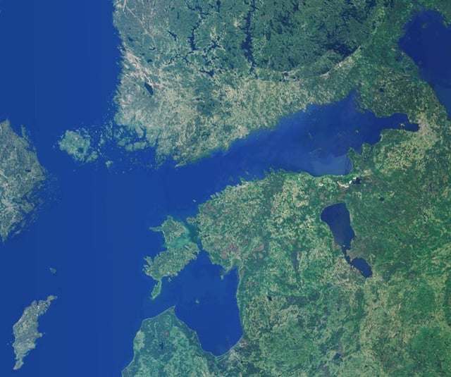 Satellite image of Estonia