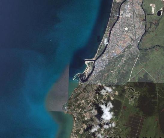 Miri City as seen from satellite image