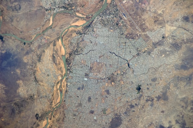 Astronaut's view of N’Djamena (Fort-Lamy)