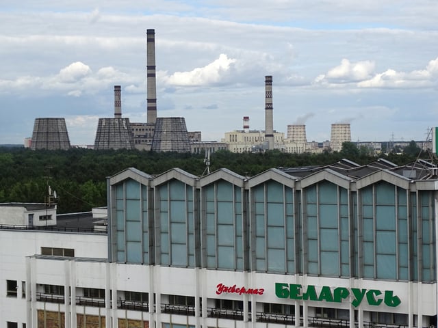 View toward power plant from Turist Hotel