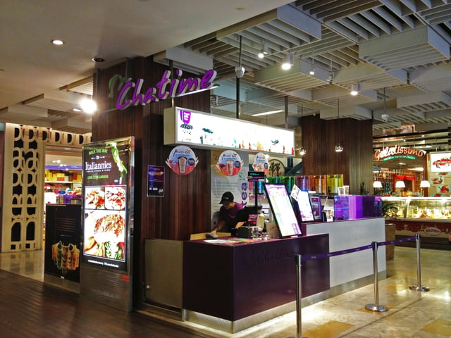 A Chatime outlet in a shopping mall