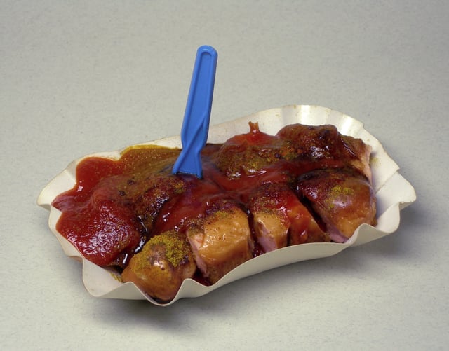 Plate of Currywurst