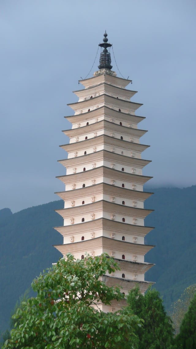 One of the Three Pagodas of Chong Shen Monastery in Dali.