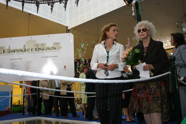 The Duchess (right) visiting an event in 2005