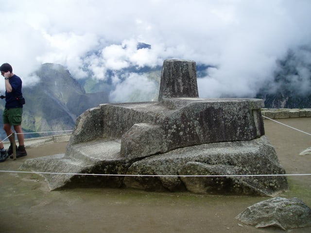 Intihuatana is believed to have been designed as an astronomic clock or calendar by the Incas