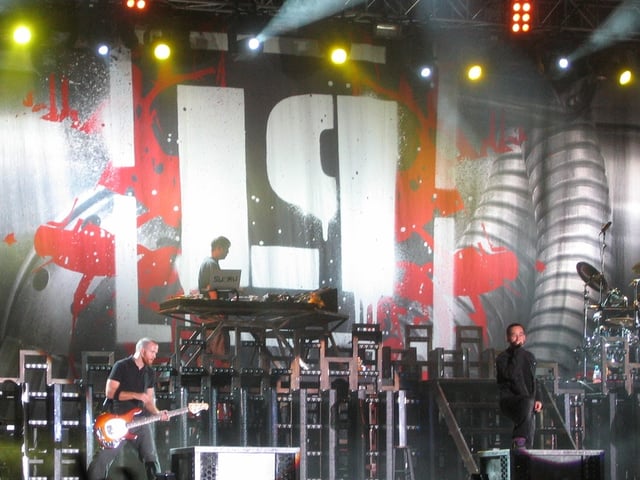Linkin Park performing at Nova Rock Festival on June 17, 2007