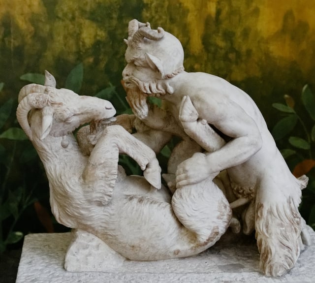 Pan having sex with a goat, statue from Villa of the Papyri, Herculaneum, 1752